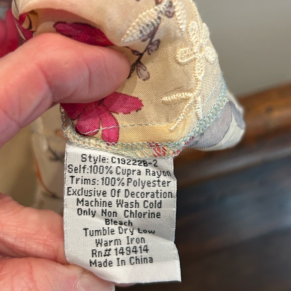 JOHNNY WAS PERMINT PADRE Blouse Tunic Medium - Picture 3 of 4